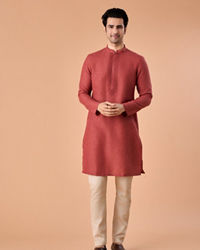 Manyavar Men Ravishing Rust Kurta Pajama
