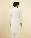 Manyavar Men Light Cream Thread Embroidered Kurta Pajama