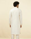 Manyavar Men Powder White Festive Kurta Pajama
