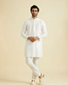 Manyavar Men Elegant White Kurta Pajama