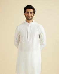 Manyavar Men Elegant White Kurta Pajama