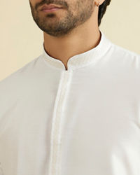 Manyavar Men Elegant White Kurta Pajama