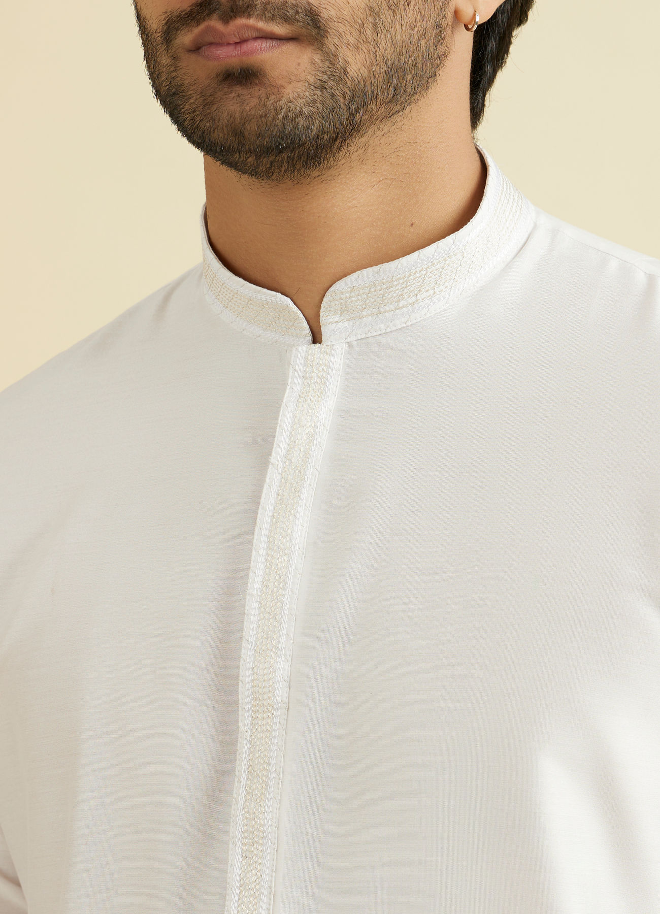 Manyavar Men Elegant White Kurta Pajama