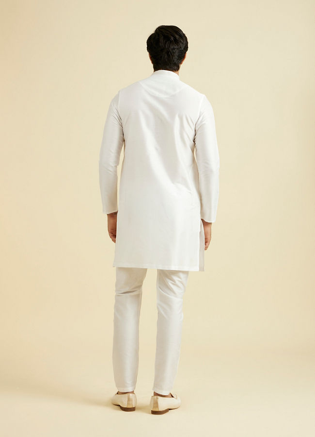 Manyavar Men Elegant White Kurta Pajama