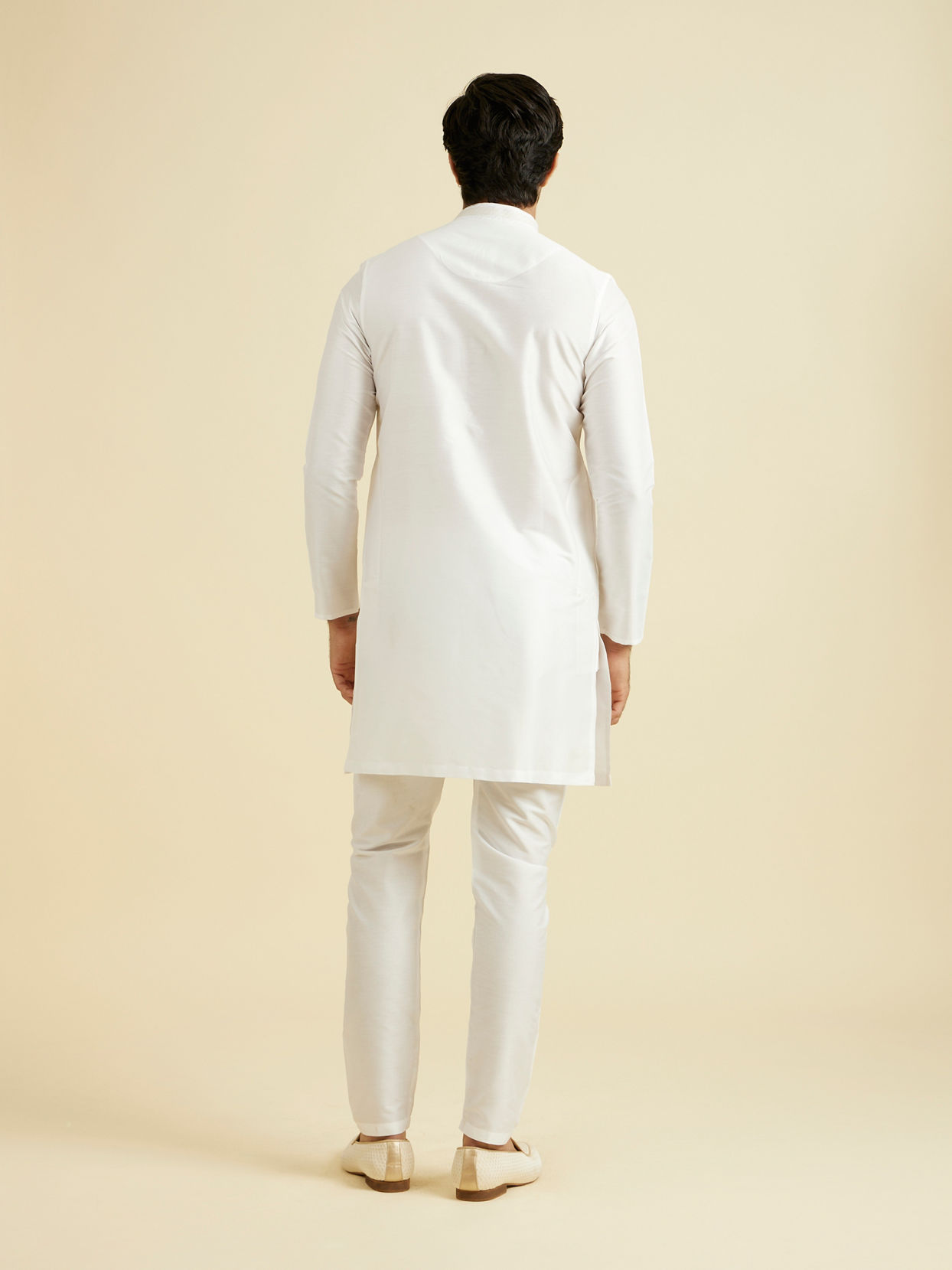 Manyavar Men Elegant White Kurta Pajama