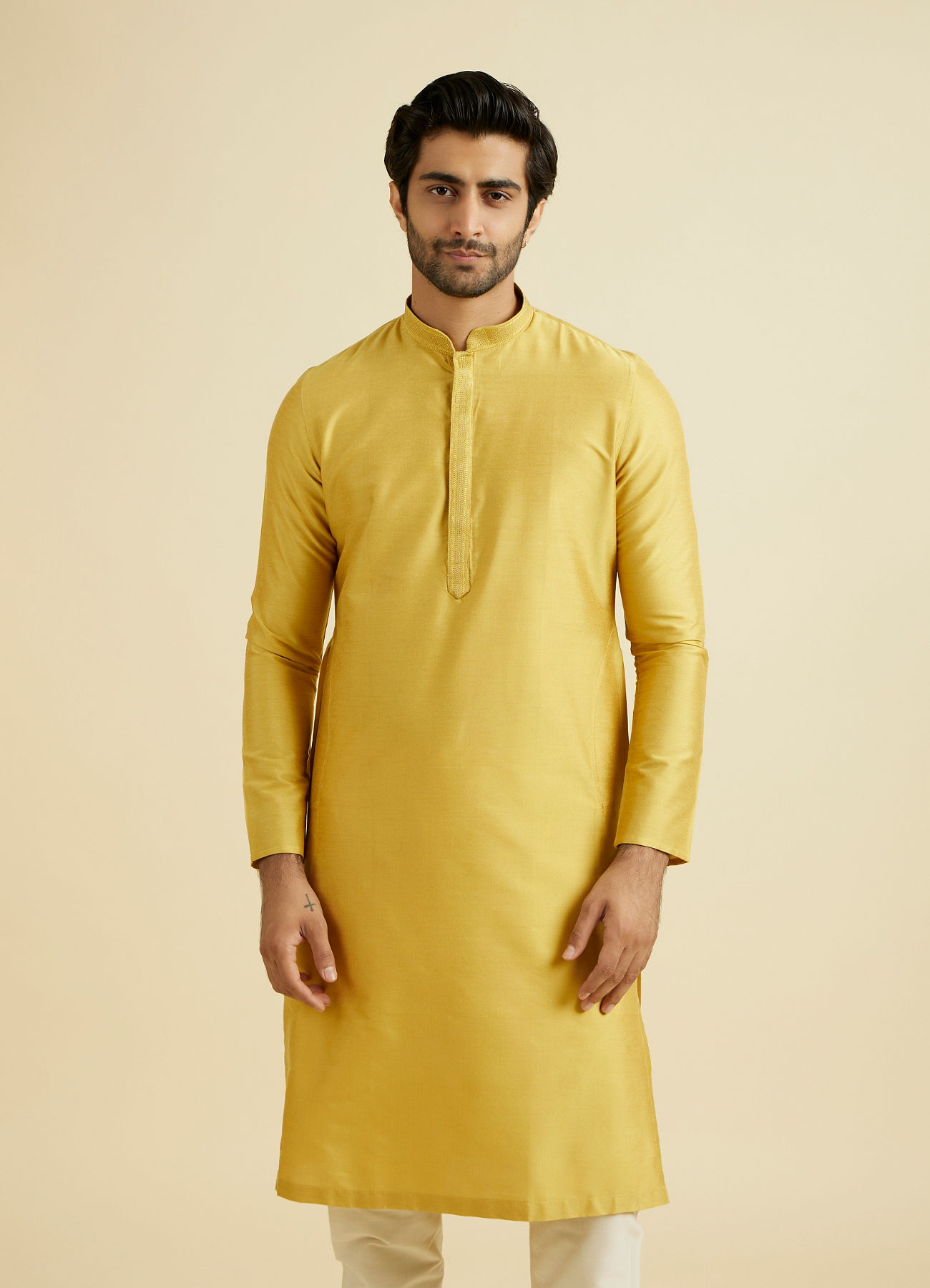 Manyavar Men Sun-kissed Mustard Kurta Pajama