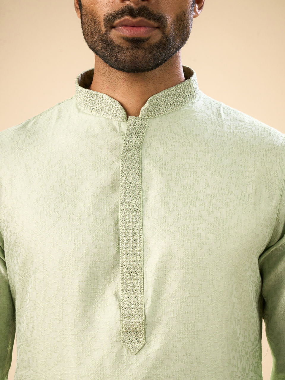 Manyavar Men Green Elegance Kurta Pajama