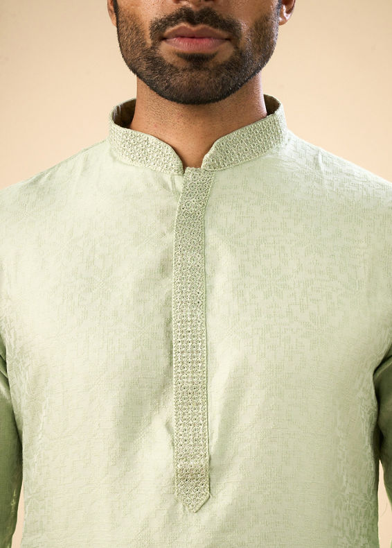 Manyavar Men Green Elegance Kurta Pajama