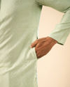 Manyavar Men Green Elegance Kurta Pajama
