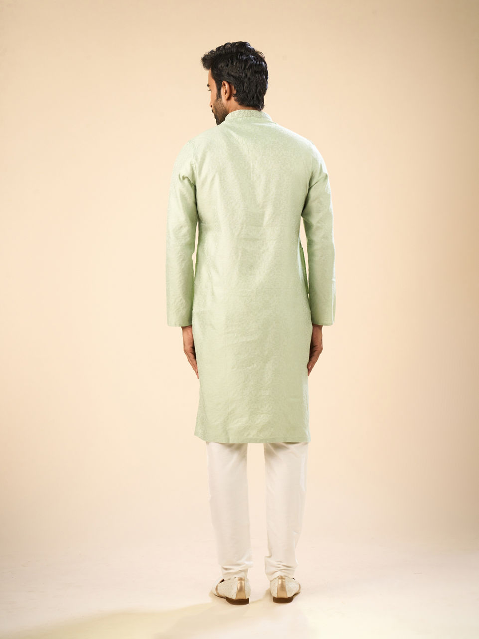 Manyavar Men Green Elegance Kurta Pajama