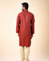 Manyavar Men Rust Bliss Kurta Pajama