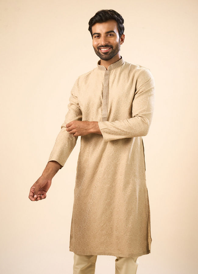 Manyavar Men Walnut Charm Kurta Pajama Set