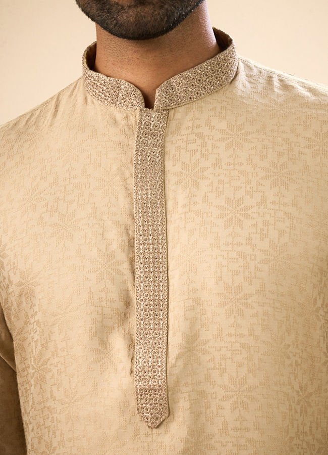 Manyavar Men Walnut Charm Kurta Pajama Set