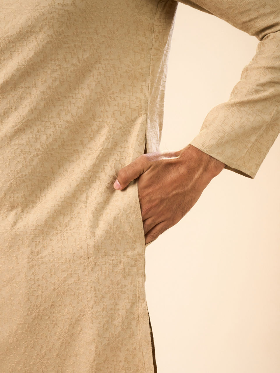 Manyavar Men Walnut Charm Kurta Pajama Set