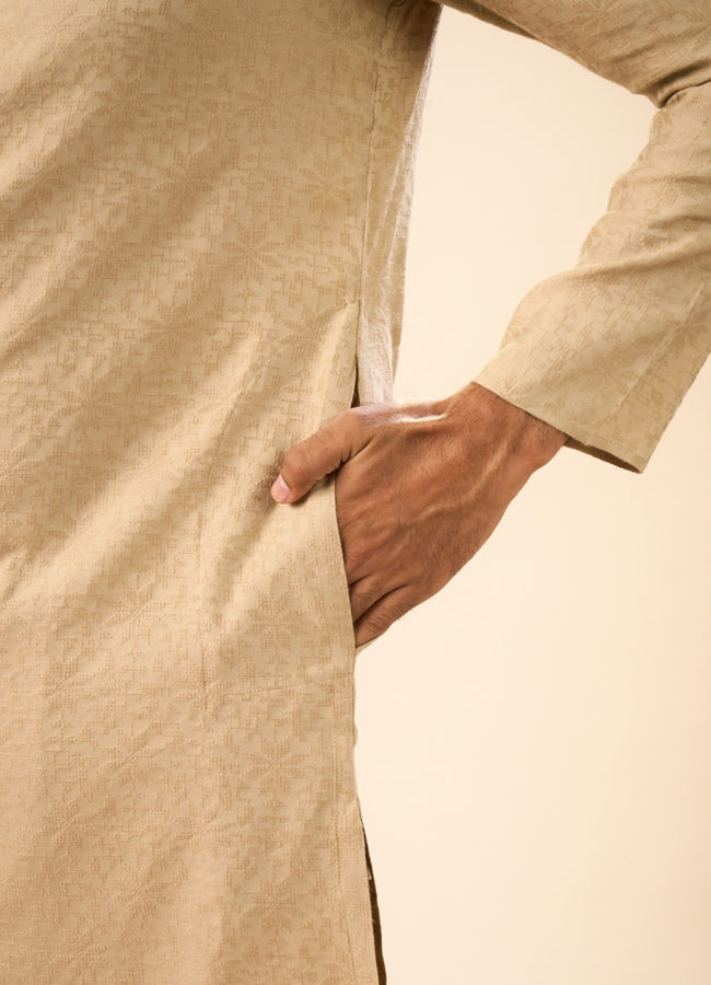 Manyavar Men Walnut Charm Kurta Pajama Set