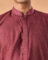 Manyavar Men Antique Pink Elegance Kurta Pajama