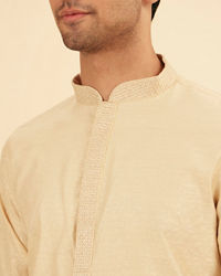 Manyavar Men Beige Elegance Kurta Pajama