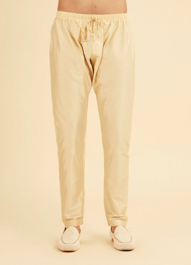 Manyavar Men Beige Elegance Kurta Pajama