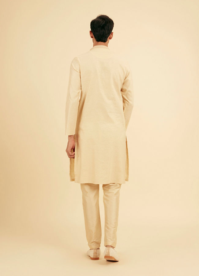 Manyavar Men Beige Elegance Kurta Pajama
