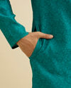 Manyavar Men Teal Green Festivity Kurta Pajama image number 3