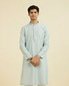 Manyavar Men Light Blue Elegance Kurta Pajama