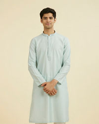 Manyavar Men Light Blue Elegance Kurta Pajama
