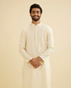 Vanilla White Diamond Patterned Kurta Set