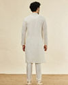 alt message - Manyavar Men Jasmine White Chikankari Embroidered Kurta Set image number 5