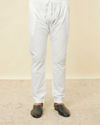 Manyavar Men Pristine White Chikankari Kurta Set