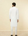 Manyavar Men Pristine White Chikankari Kurta Set