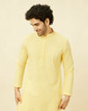 Lemon Drop Yellow Chikankari Embroidered Kurta Set