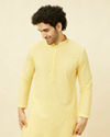 Lemon Drop Yellow Chikankari Embroidered Kurta Set image number 0