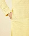 Lemon Drop Yellow Chikankari Embroidered Kurta Set image number 3