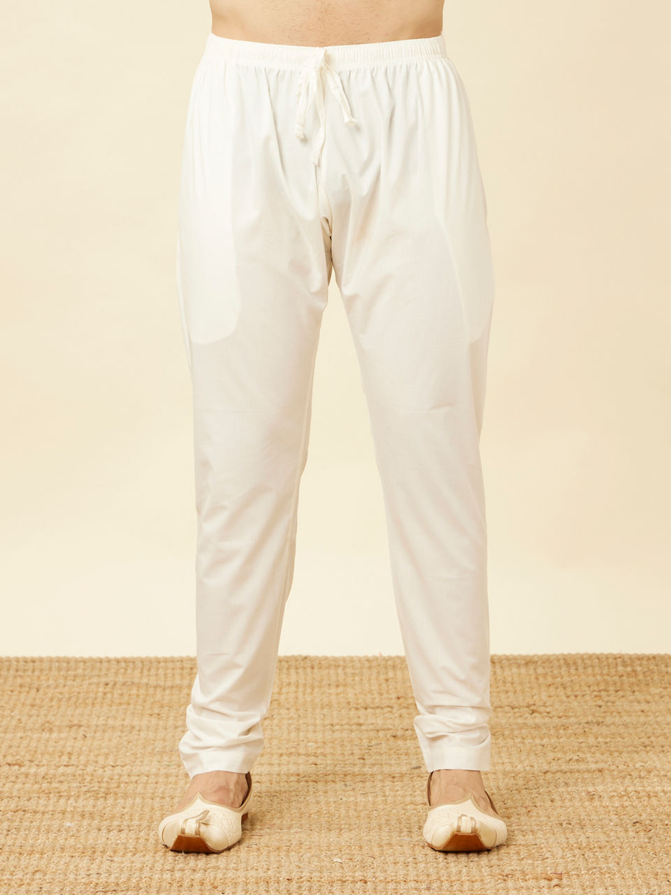 Manyavar Men Mint Green Diamond Printed Kurta Set