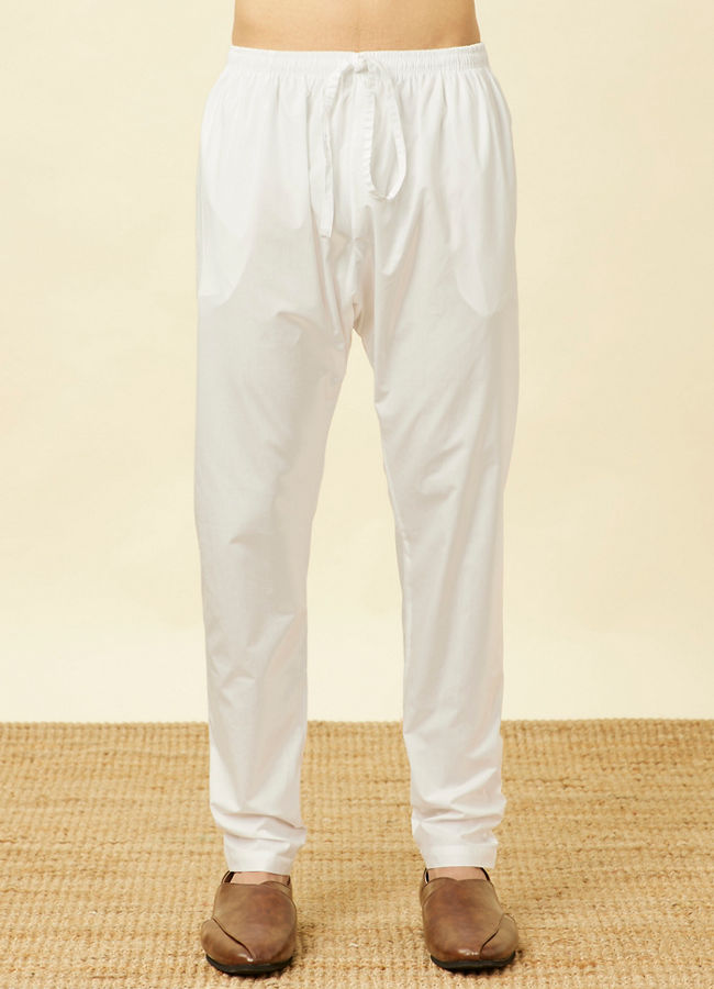 Manyavar Men Light Cream Kurta Set