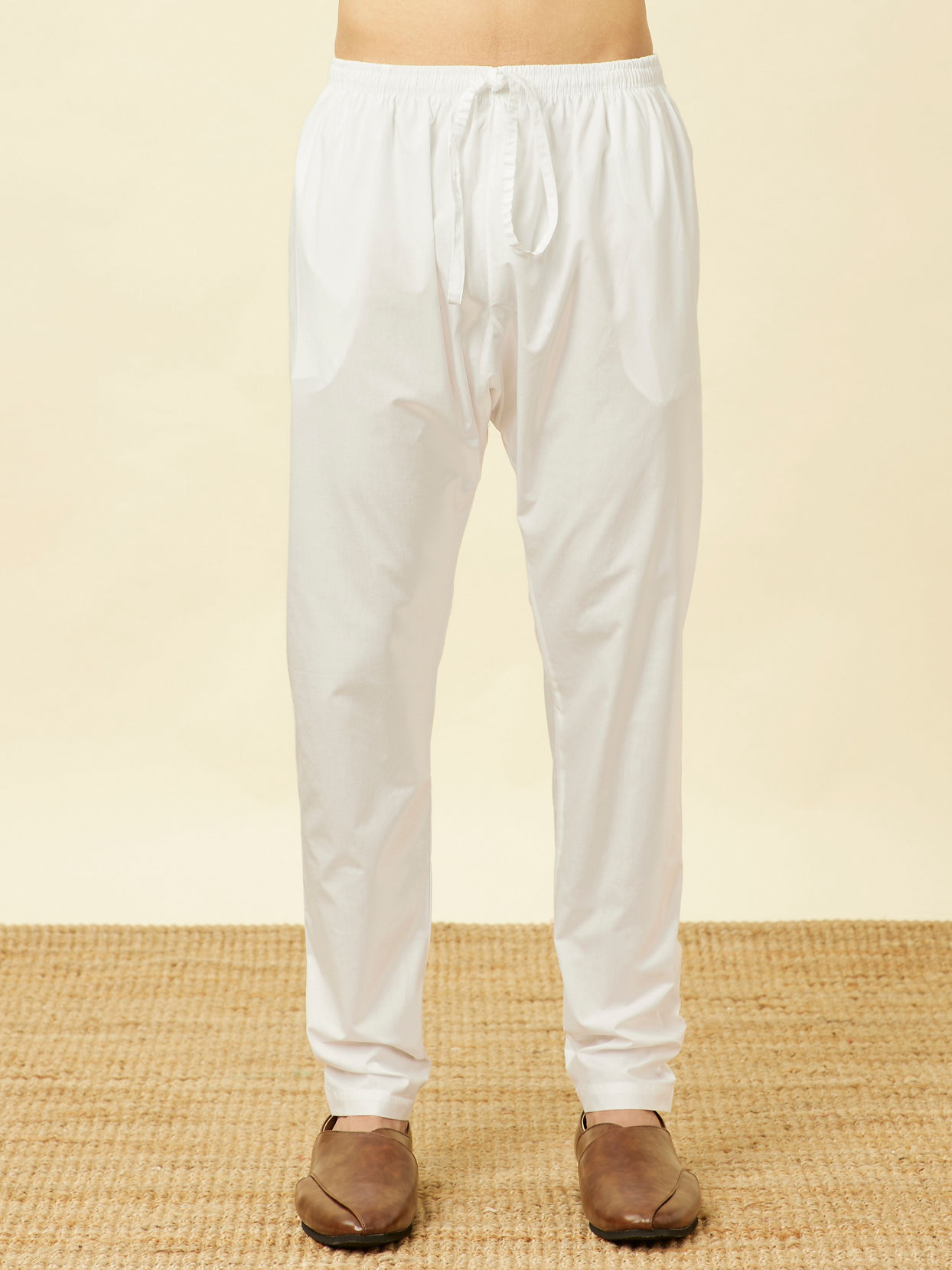 Manyavar Men Light Cream Kurta Set