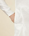 Manyavar Men Embellished Warm White Kurta Pajama