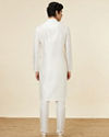 alt message - Manyavar Men Embellished Warm White Kurta Pajama image number 4