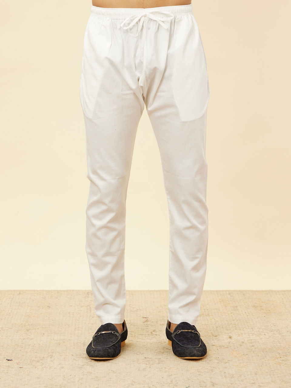 Manyavar Men Star White Chikankari Embroidered Sequinned Kurta Set