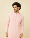 Flamingo Pink Chikankari Embroidered Kurta Set