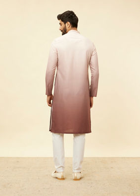 alt message - Manyavar Men Spring Lilac Ombre Kurta Set image number 5