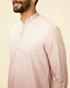 alt message - Manyavar Men Spring Lilac Ombre Kurta Set image number 1