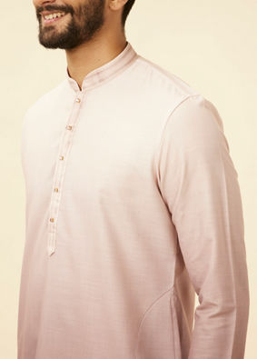 alt message - Manyavar Men Spring Lilac Ombre Kurta Set image number 1