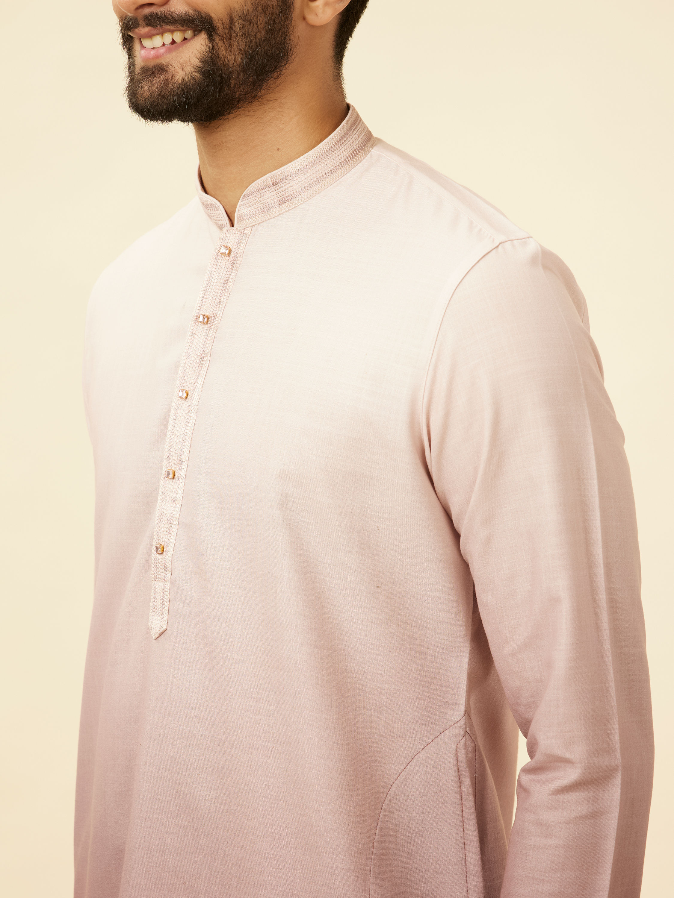 Manyavar Men Spring Lilac Ombre Kurta Set