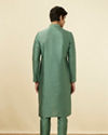 Manyavar Men Sage Green Classic Kurta Set image number 5