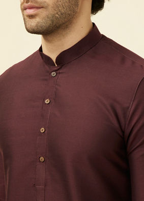 Pastel Wine Kurta Set image number 1