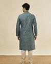 Manyavar Men Mint Green Printed Kurta Set