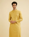 Crayola Yellow Diamond Patterned Kurta Set