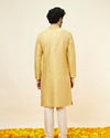 Manyavar Men Canary Yellow Buta Patterned Kurta Set