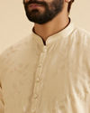 Manyavar Men Beige Elegance Kurta Pajama